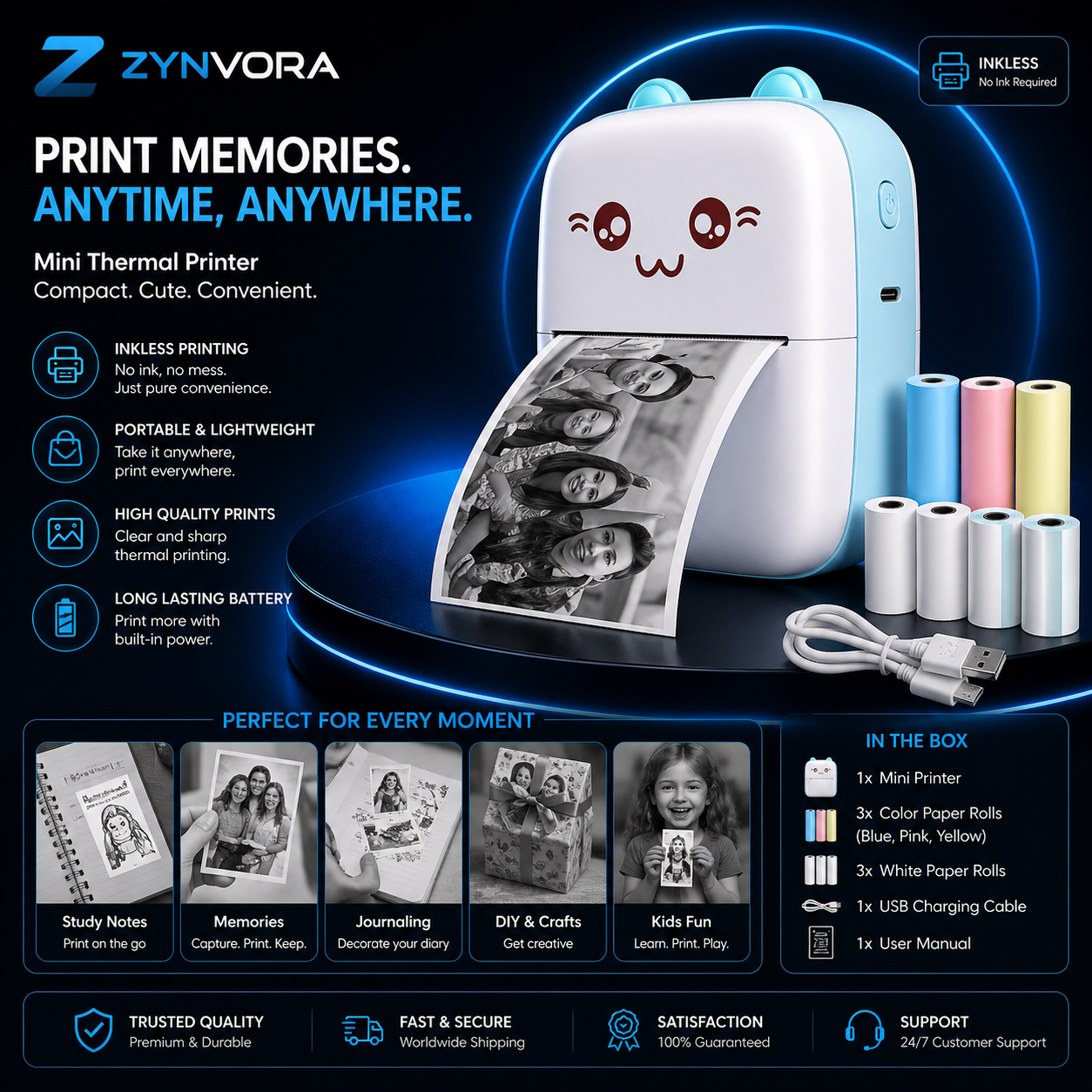 Capture & Print Magic Anywhere: C9 Portable Mini Thermal Printer
